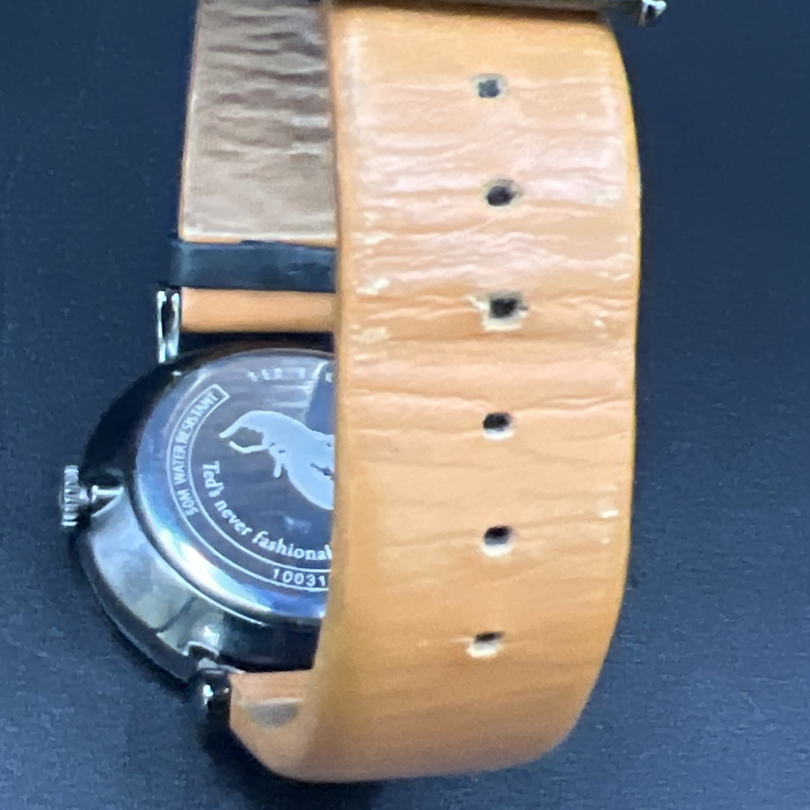 Ted Baker London Men’s 10” Watch (works) Brown Leather Gunmetal 10031504