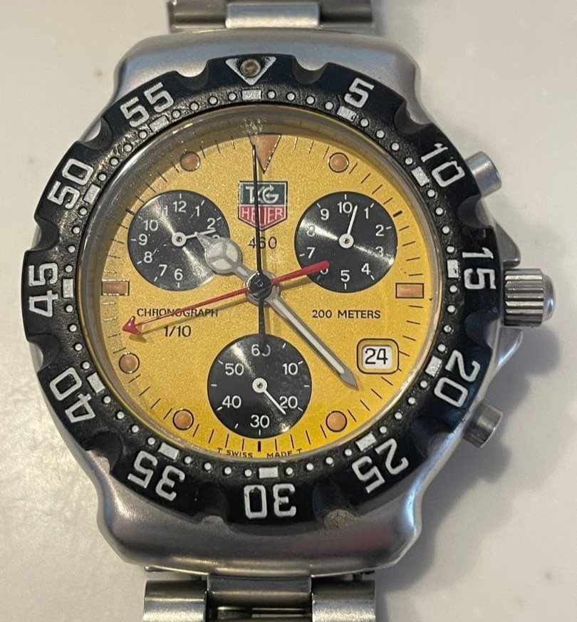 TAG HEUER Formula 1 Chronograph Quartz Yellow Dial Men’s Watch from JP