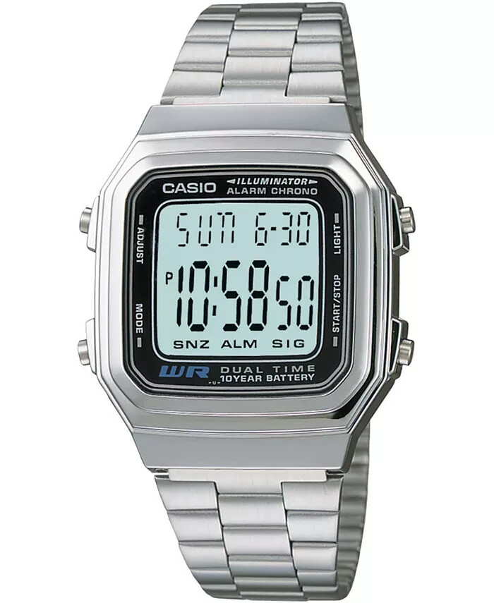 Casio Men’s A178WA-1A Illuminator Stainless Steel Watch