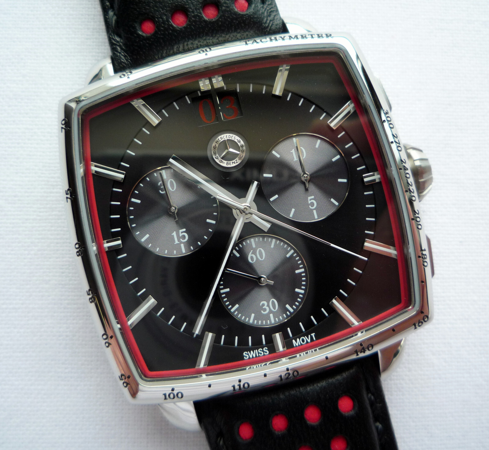 Mercedes Benz Classic Motorsport Car Accessory Rally Racing Chronograph Watch