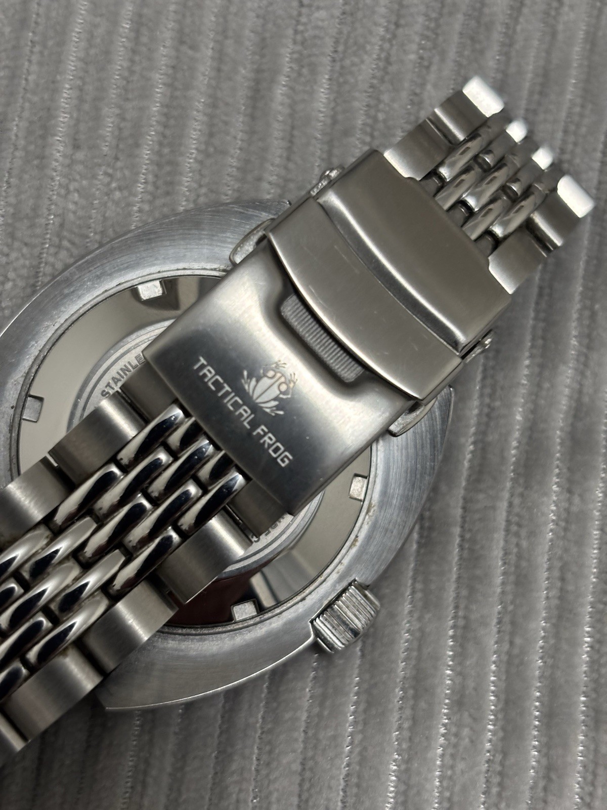 Tactical Frog Men Automatic Diver Blue Dial Excellent Seiko NH 35 Movement