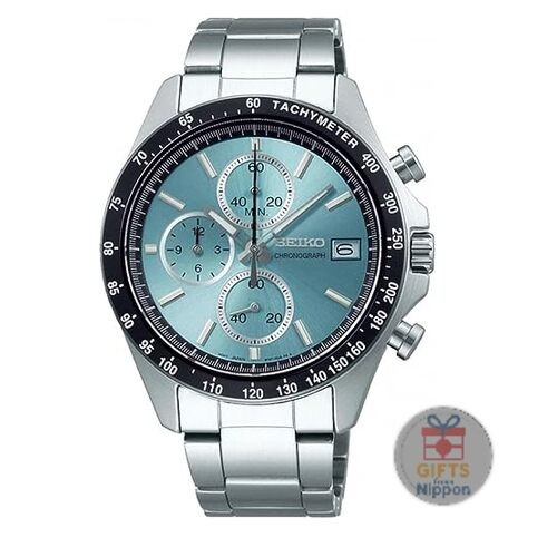 Seiko SBTR029 Men’s Quartz Chronograph Watch Turquoise Blue Stainless Steel