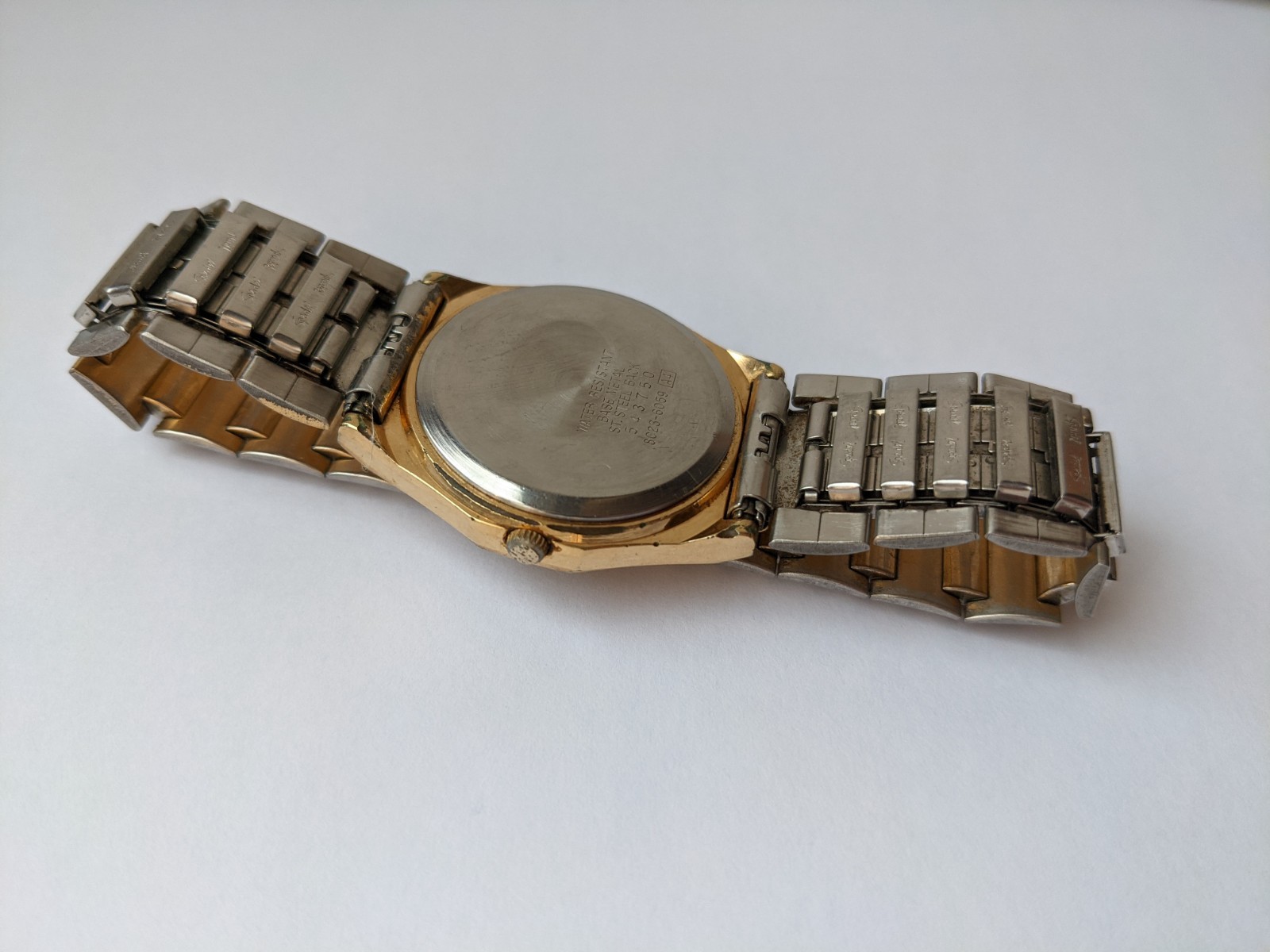 Vintage Seiko SQ men’s watch Japan 8C23-6090R quartz gold plated quartz 1985