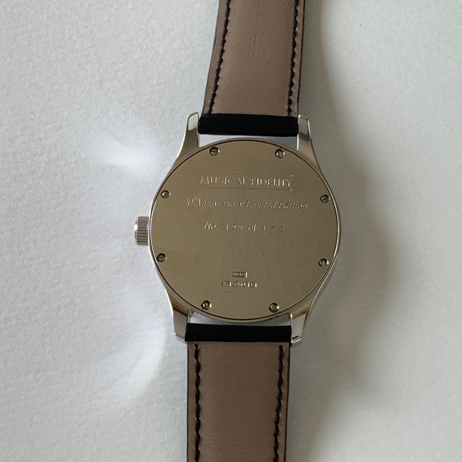 Musical Fidelity Limited Edition Watch 199/470 – Sterling Silver Case – 20th Ann