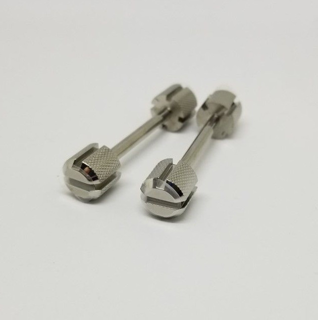 Invicta Coalition Forces Knurled Textured Steel Pins with Screw in End Caps