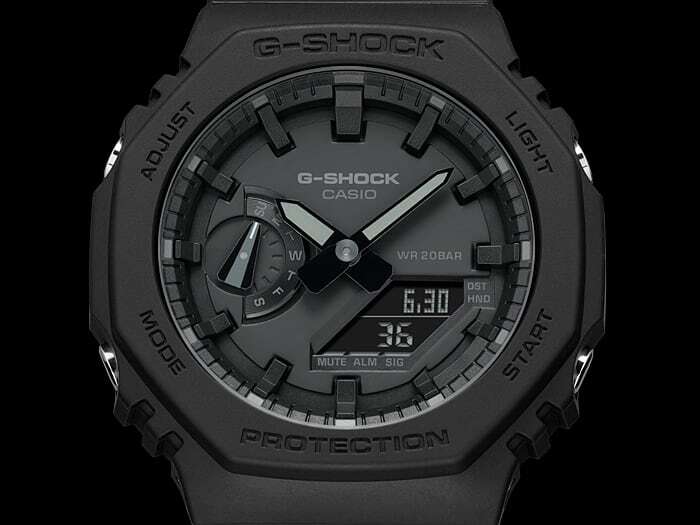 CASIO G-SHOCK GA-2100-1A1JF Carbon Core Guard Analog Digital Watch Black 45.4mm