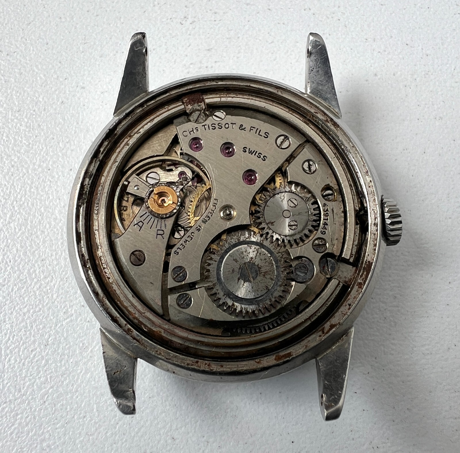 Vintage Tissot Military Watch Cal 27 Mens Manual 51033/5103 Beige Dial 15 Jewels