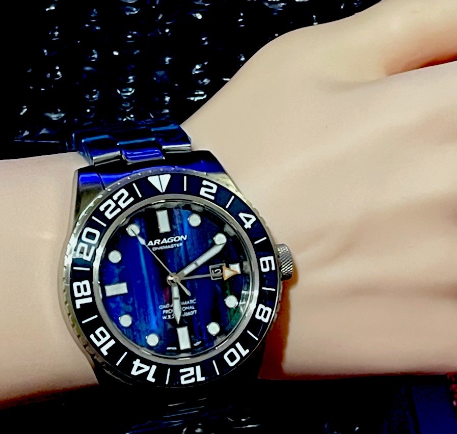 Aragon A723RAN DM Tungsten GMT 50mm