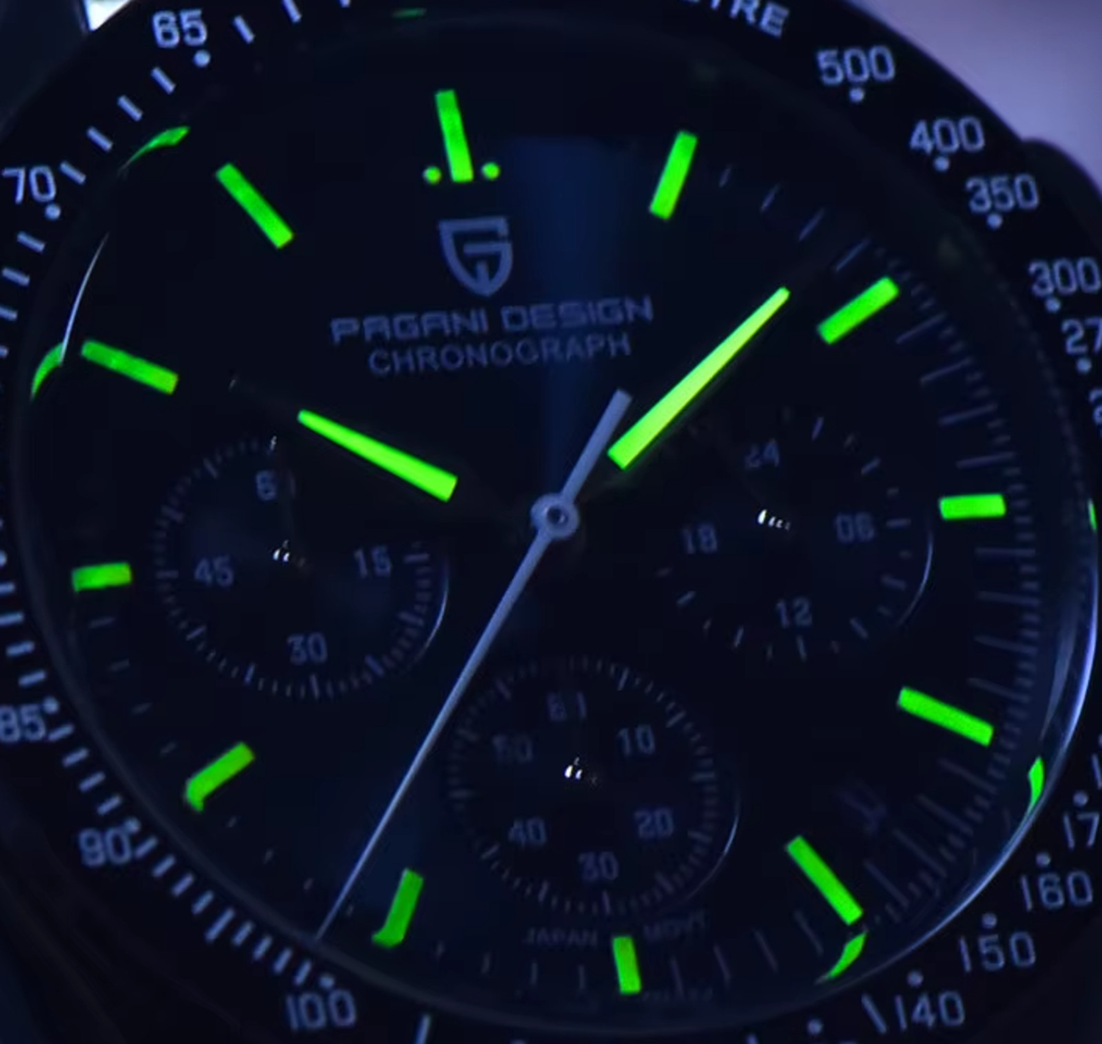 Pagani Design 1701 40mm Moonwatch Luminova AR Sapphire Ceramic Bezel Seiko VK63