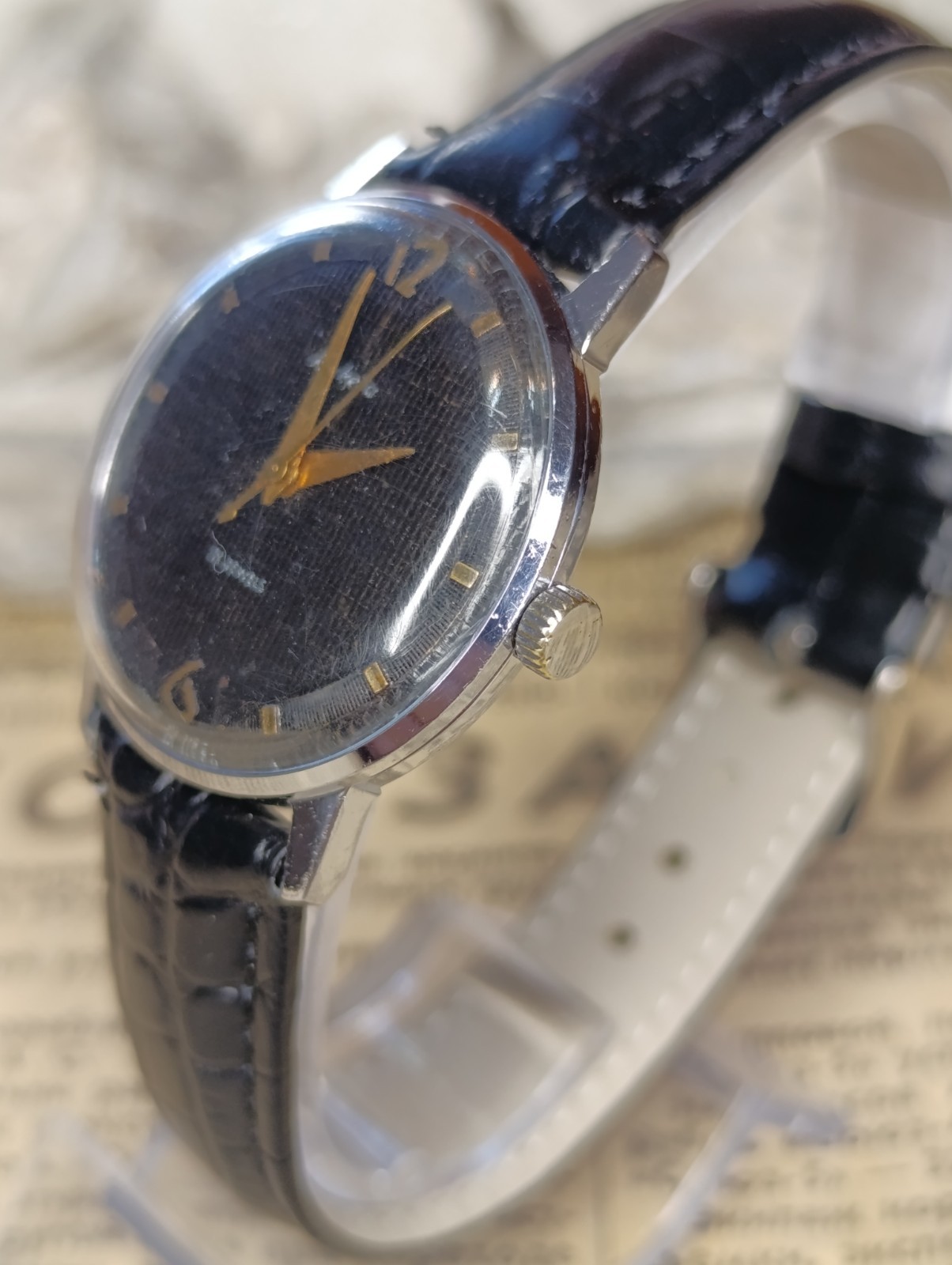 Rare collectiable Soviet Vintage watch Raketa Black dial 2609A.I 21J USSR 1960s