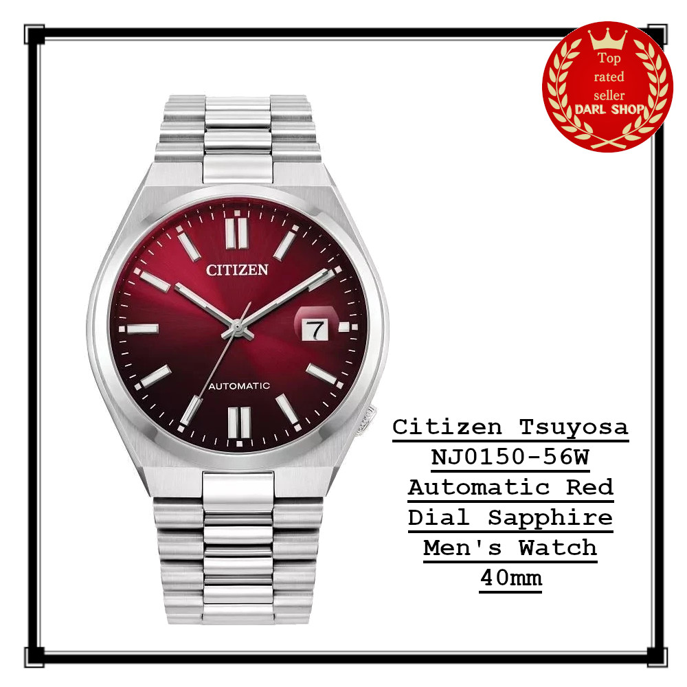 Citizen Tsuyosa NJ0150-56W Automatic Red Dial Sapphire Men’s Watch 40mm