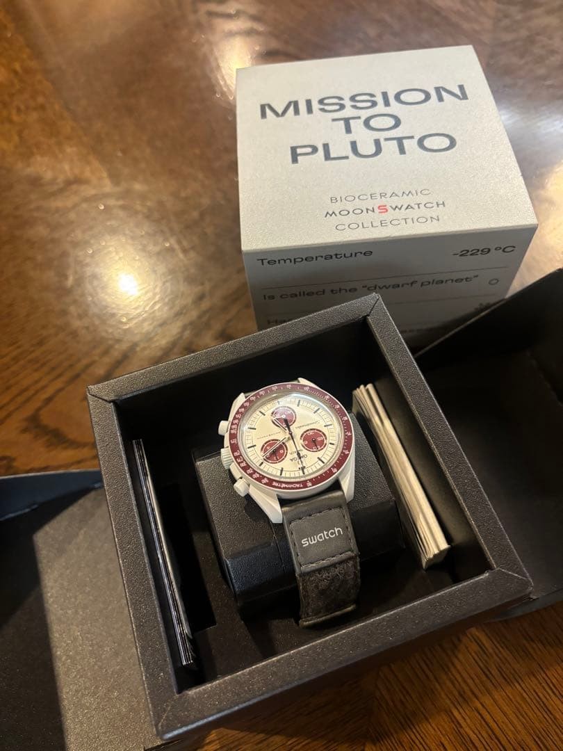 OMEGA x Swatch Moonswatch “Mission to Pluto” Bioceramic SO33M101 Burgundy Bo