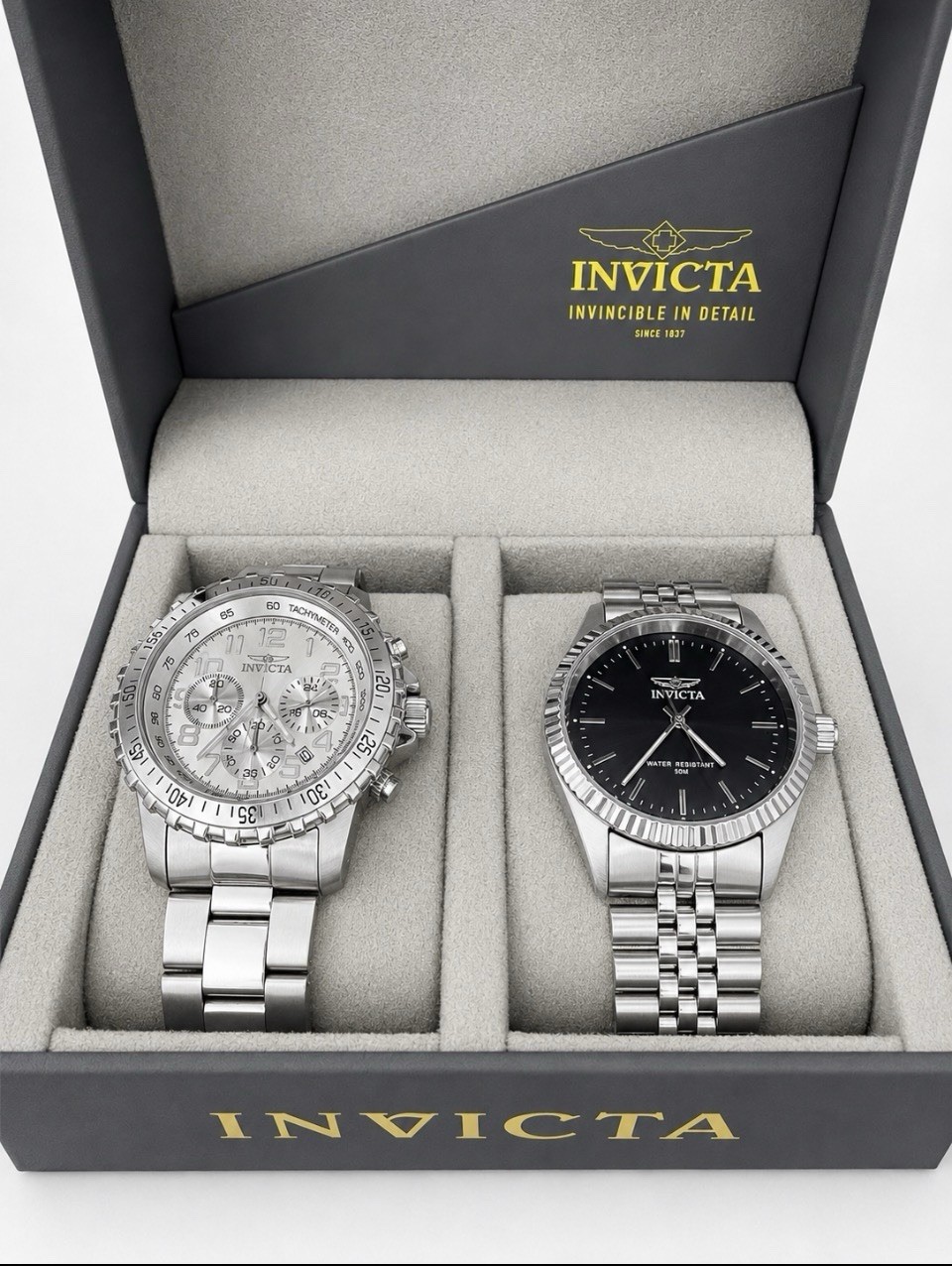 Invicta Specialty Watch Lot of 2 #6620 & #29372 Extra Links Box Hang Tags