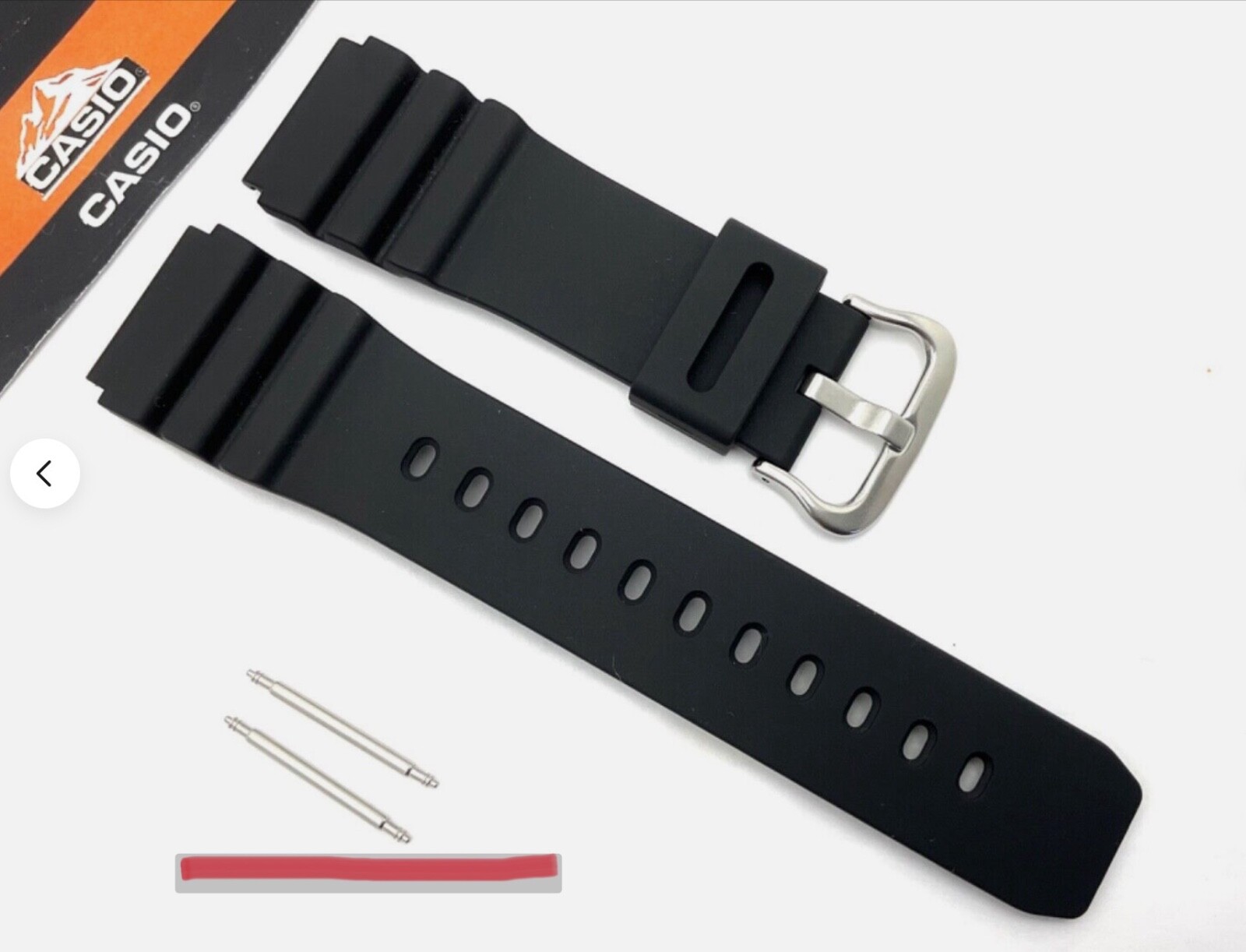 Genuine Casio Watch Band Diver MDV-106-1AV Rubber Strap and Spring Bar.