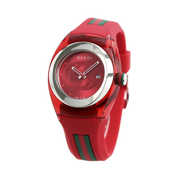 GUCCI SYNC YA137303 Red Quartz Stainless Unisex Watch New in Box