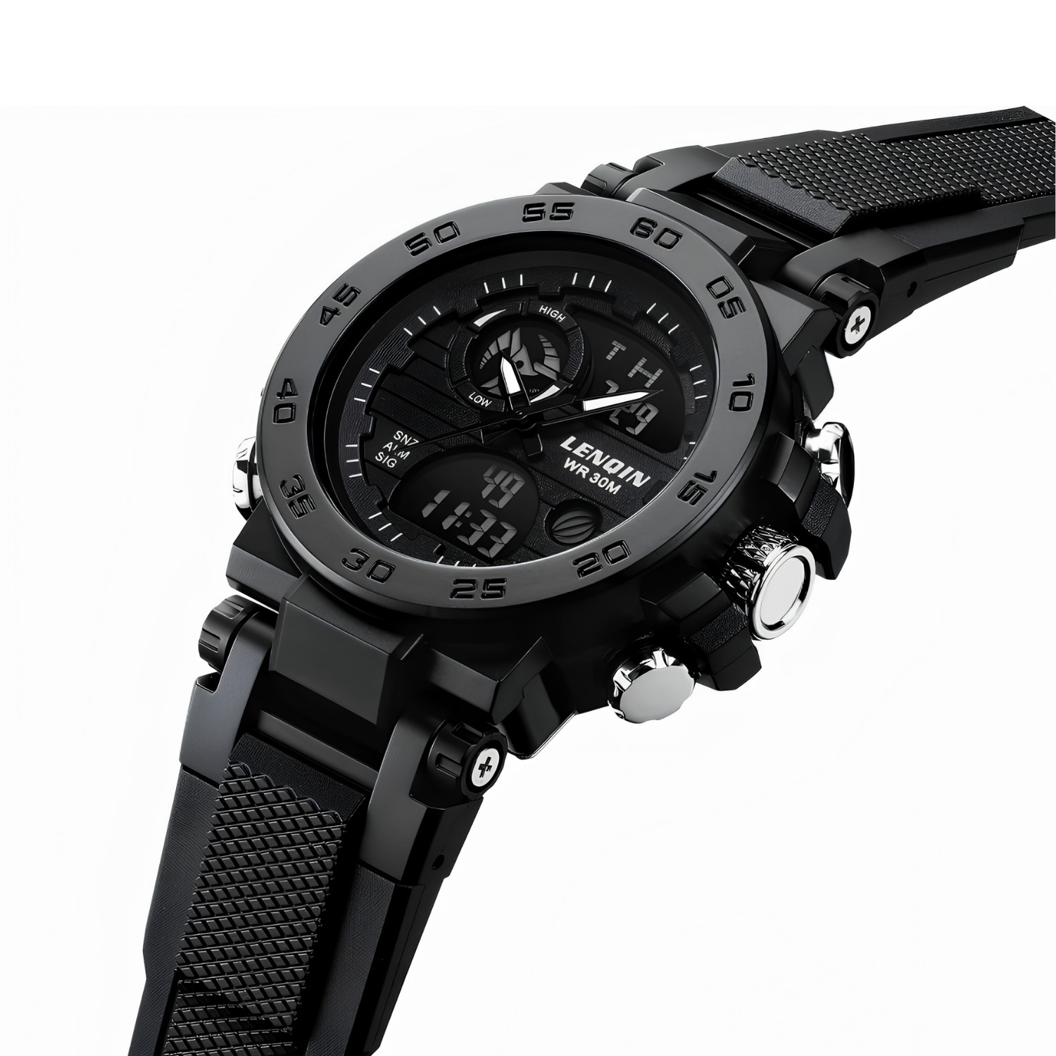 Digital Military Watch for Men Tactical Army Sport Outdoor LED Stopwatch 3 ATM