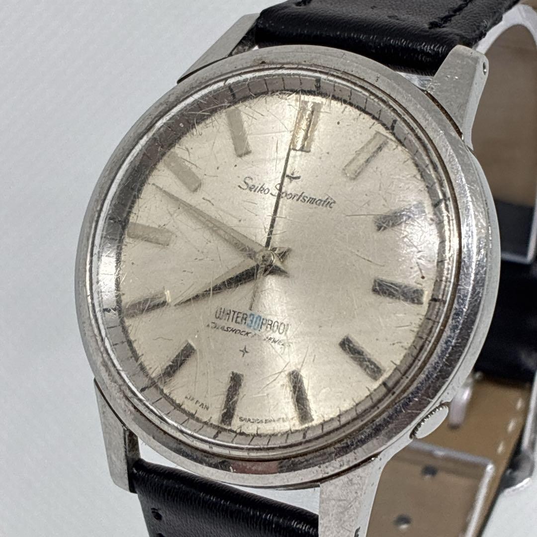 Good Condition Non Working Seiko Men s Wristwatch 1960s Sportsmatic Dolphin Case