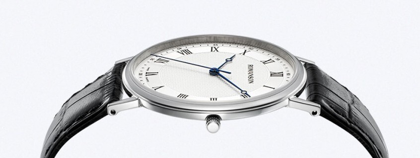 Romanson Kyros Classic Slim Leather wristwatch RWTLMM2B2003WHBK0