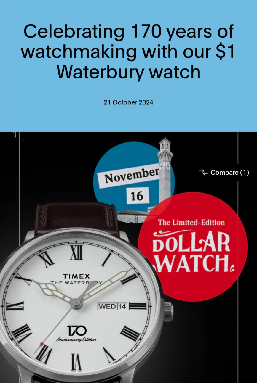 Timex Waterbury Classic 170th Anniversary 40mm Strap Watch Limited Edition /1000