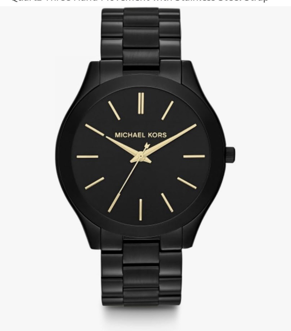 MICHAEL KORS MK3337 Darci Black Dial Stainless Steel Strap Women’s Watch 32mm