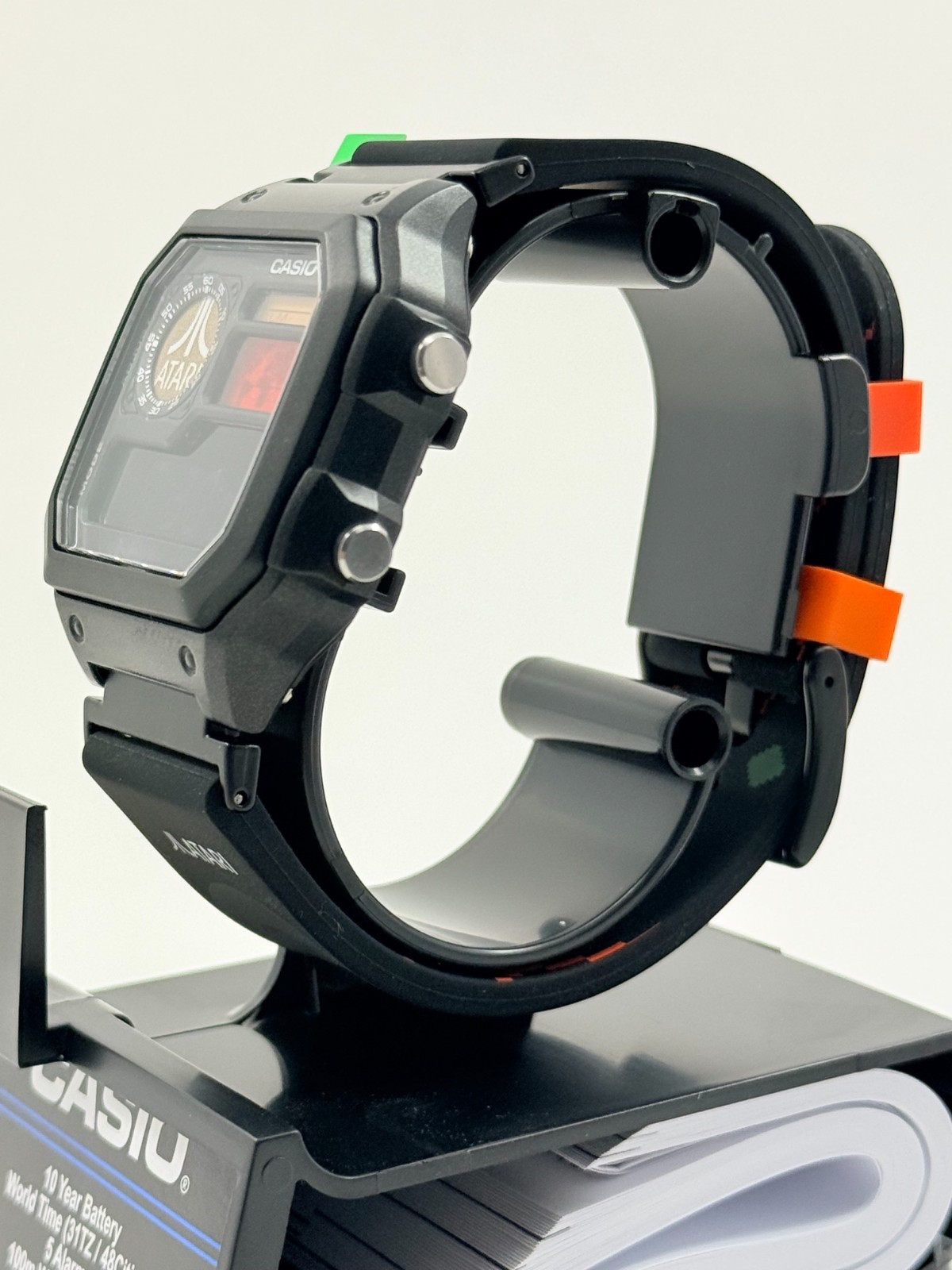 Custom Casio AE1200 Watch ATARI 2600 Inspired MOD Negative Display Color Filter