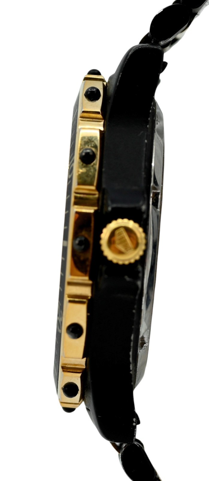 Tag Heuer 35mm Men’s Black PVD/ Gold Airline 12h Dial GMT Watch! Ref: 896.513!