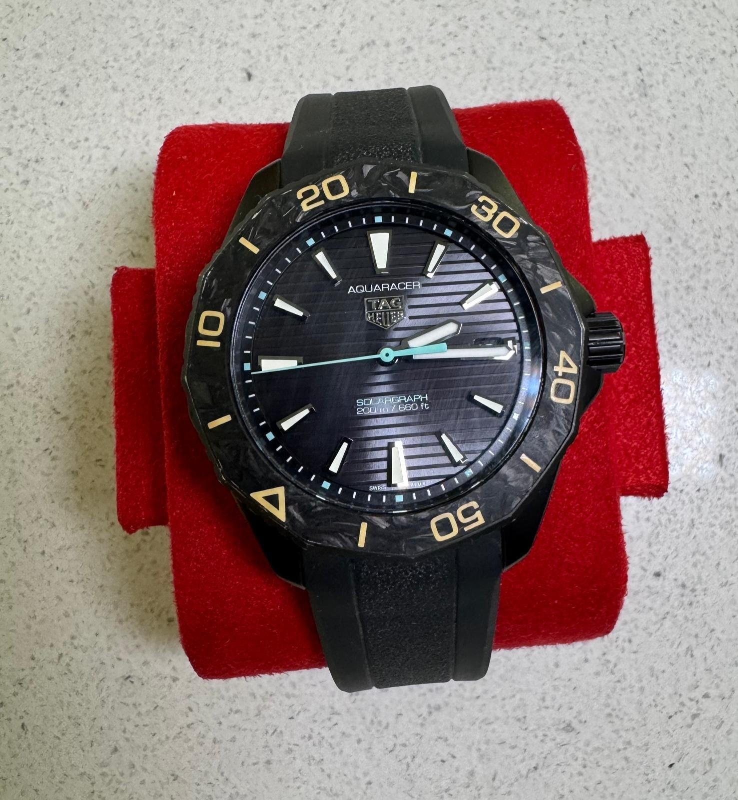 TAG Heuer Aquaracer Solargraph WBP1112 40mm Black Dial Solar Watch