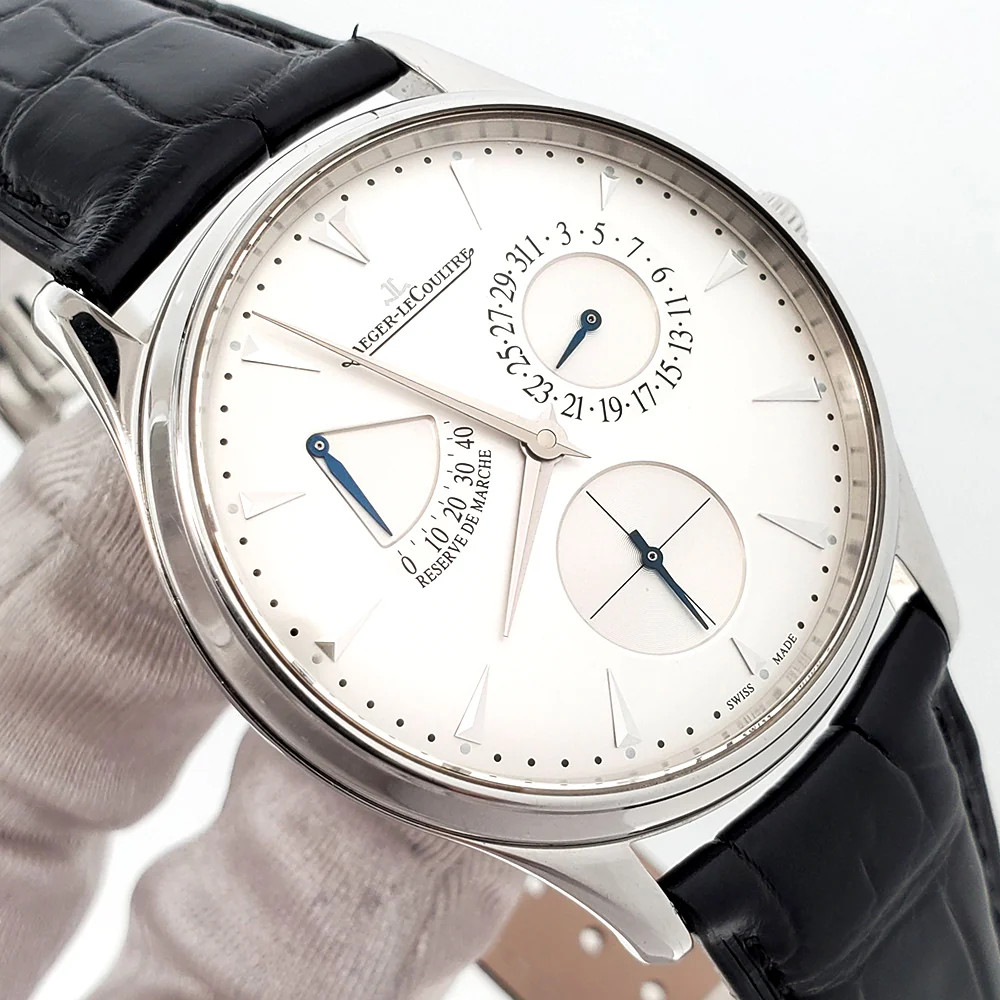 Undated Mint Jaeger Lecoultre Reserve De Marche Steel 39mm Q1378420 Papers/Apr