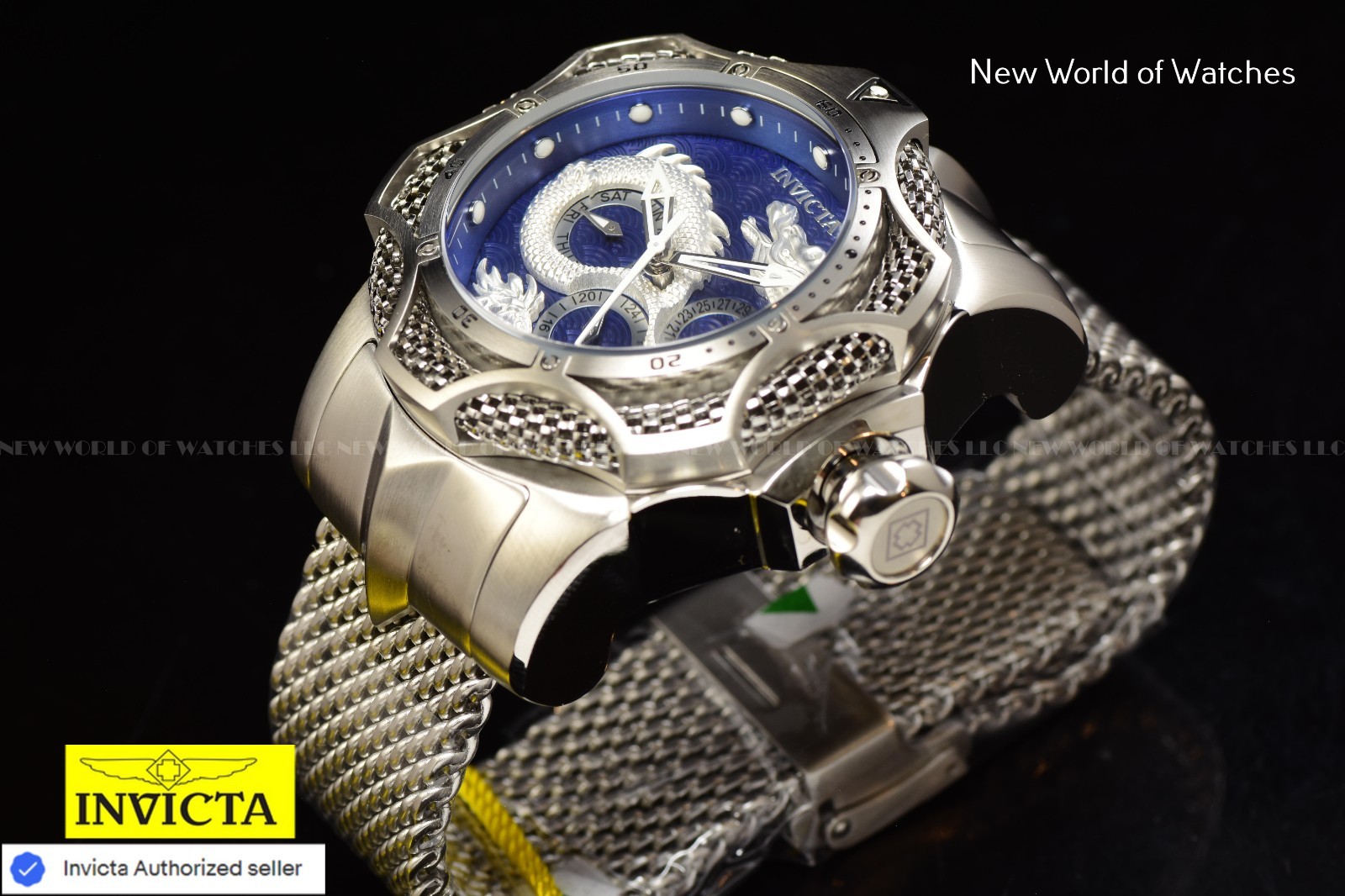 Invicta Men’s Venom Lim Ed Black Dial Chronograph Unique RARE Swiss Watch
