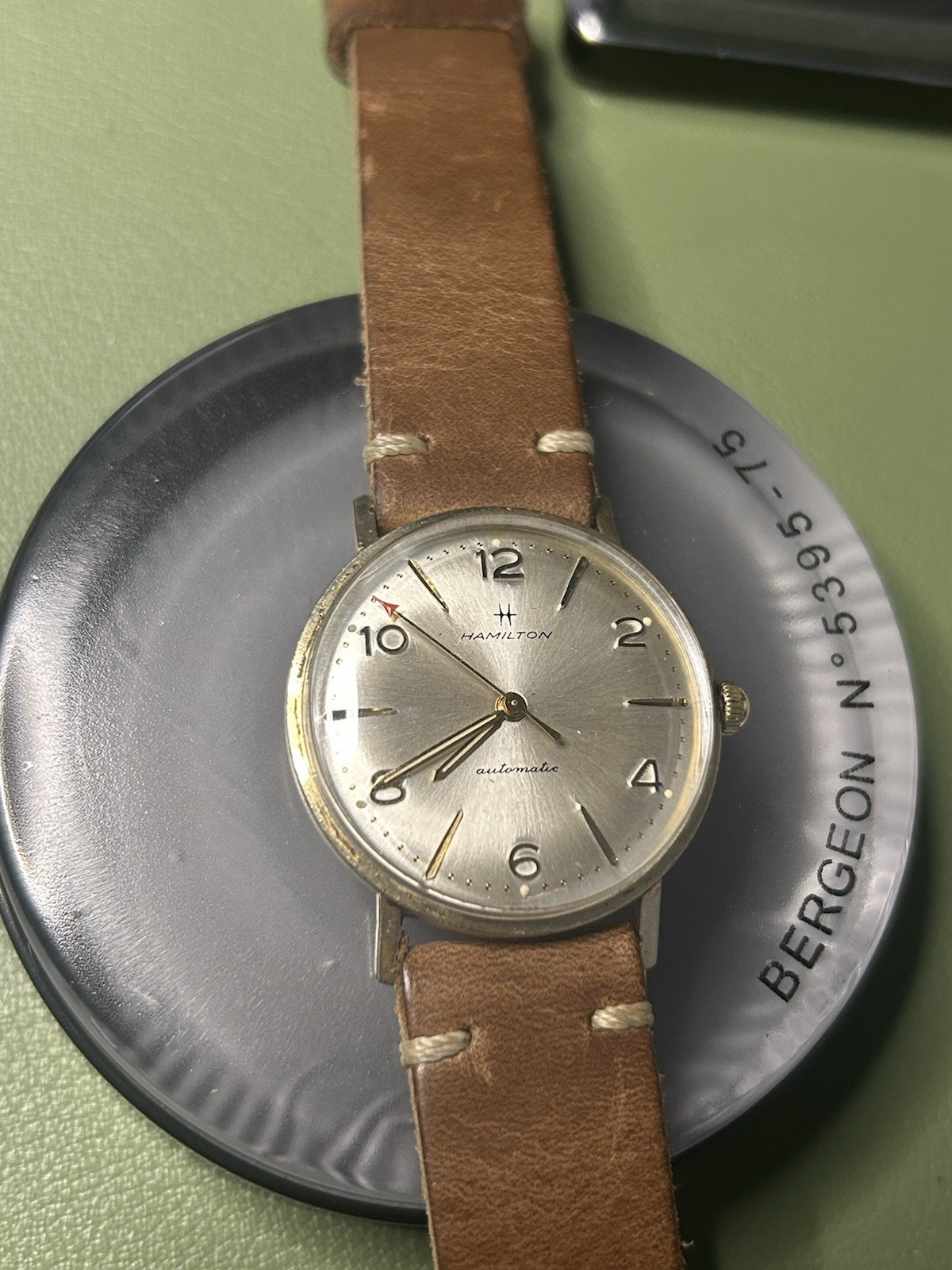 Vintage 1960s Hamilton Accumatic A-652 Watch – UPS 5 Year Safe Driving Award!