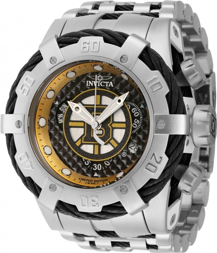 Invicta Grand Bolt 53mm Boston Bruins NHL Men’s Quartz Watch 42014