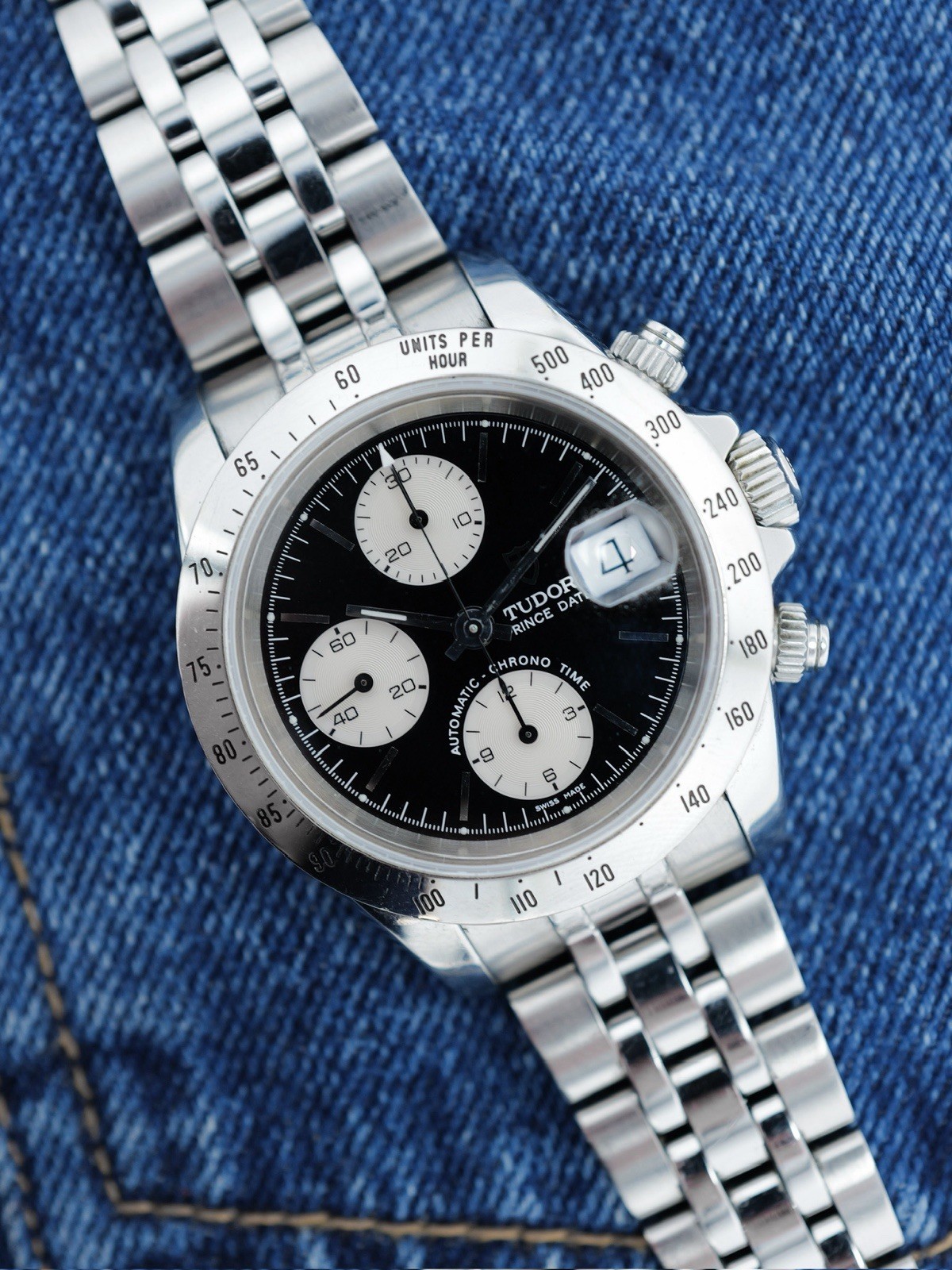Tudor Prince Date Big Block Ref.79280 Case Steel Black Dial Automatic Caliber
