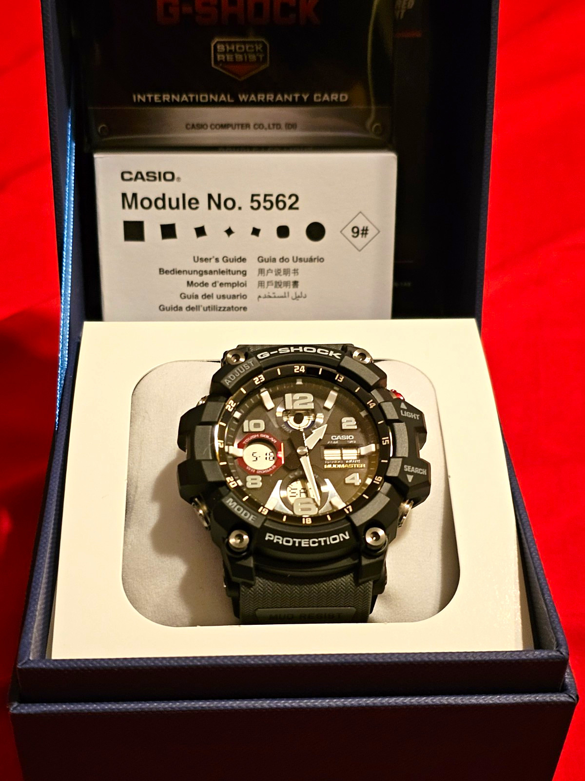 Casio G-SHOCK Mudmaster Men’s Ana-Digi Quartz Black Resin Strap w/ Box