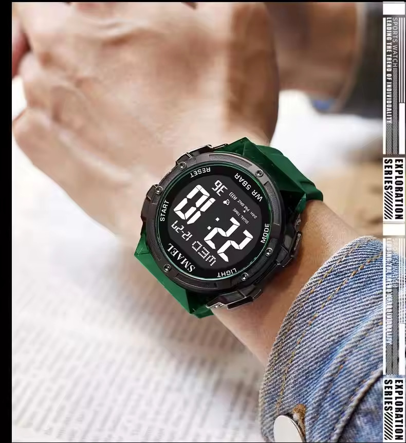 SMAEL Brand Dual Display Luminous Fashion Business Sport Men’s Quartz Watch