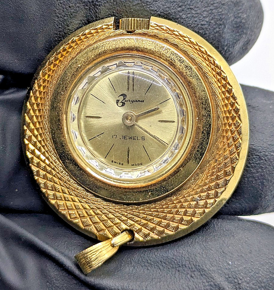 BFG 910 Jowissa Manual Wind Pendant Watch Swiss 17 Jewels Parts Untested 32mm