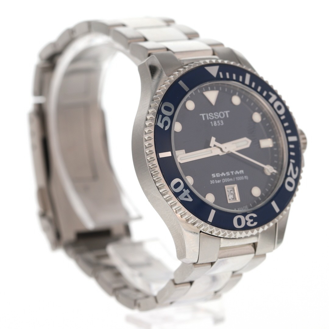 Tissot Seastar 36mm Blue Dial Swiss Quartz Stainless Steel Men’s Wristwatch