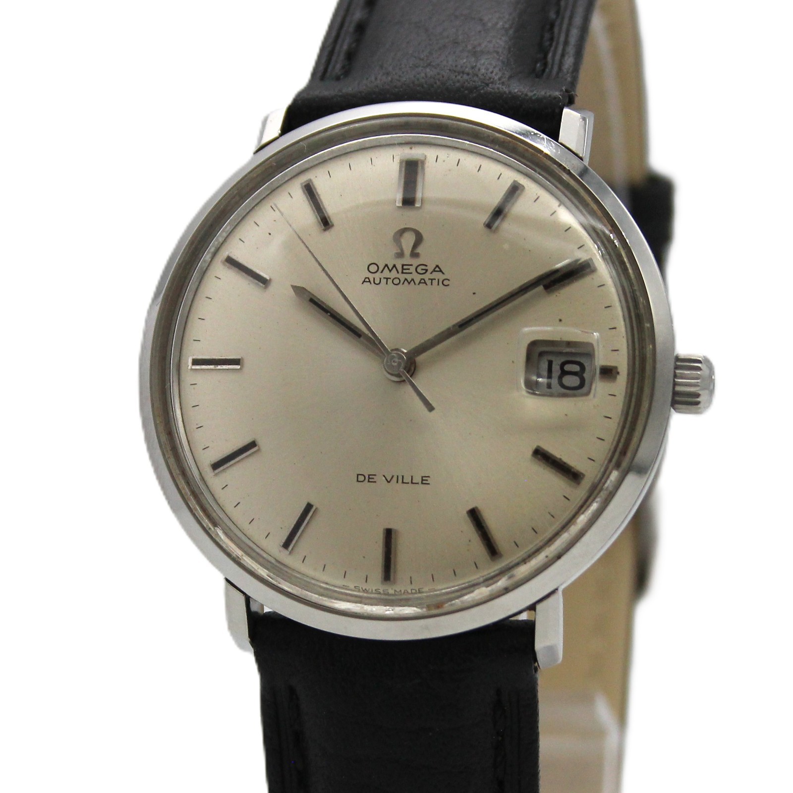 [N MINT] OMEGA De Ville 166033 TOOL106 Silver Date 34mm Automatic Men’s JP Z269