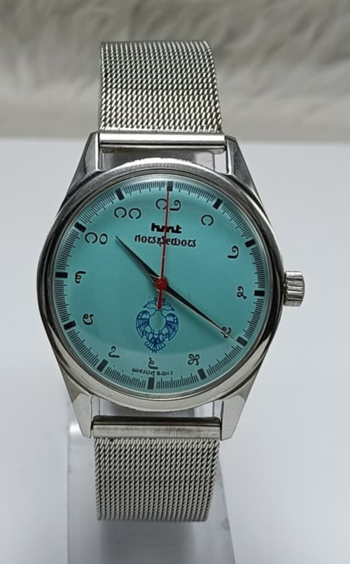 HMT Nod & Proud Kannada Aqua Blue Dial Mechanical hand Winding Watch Men’s