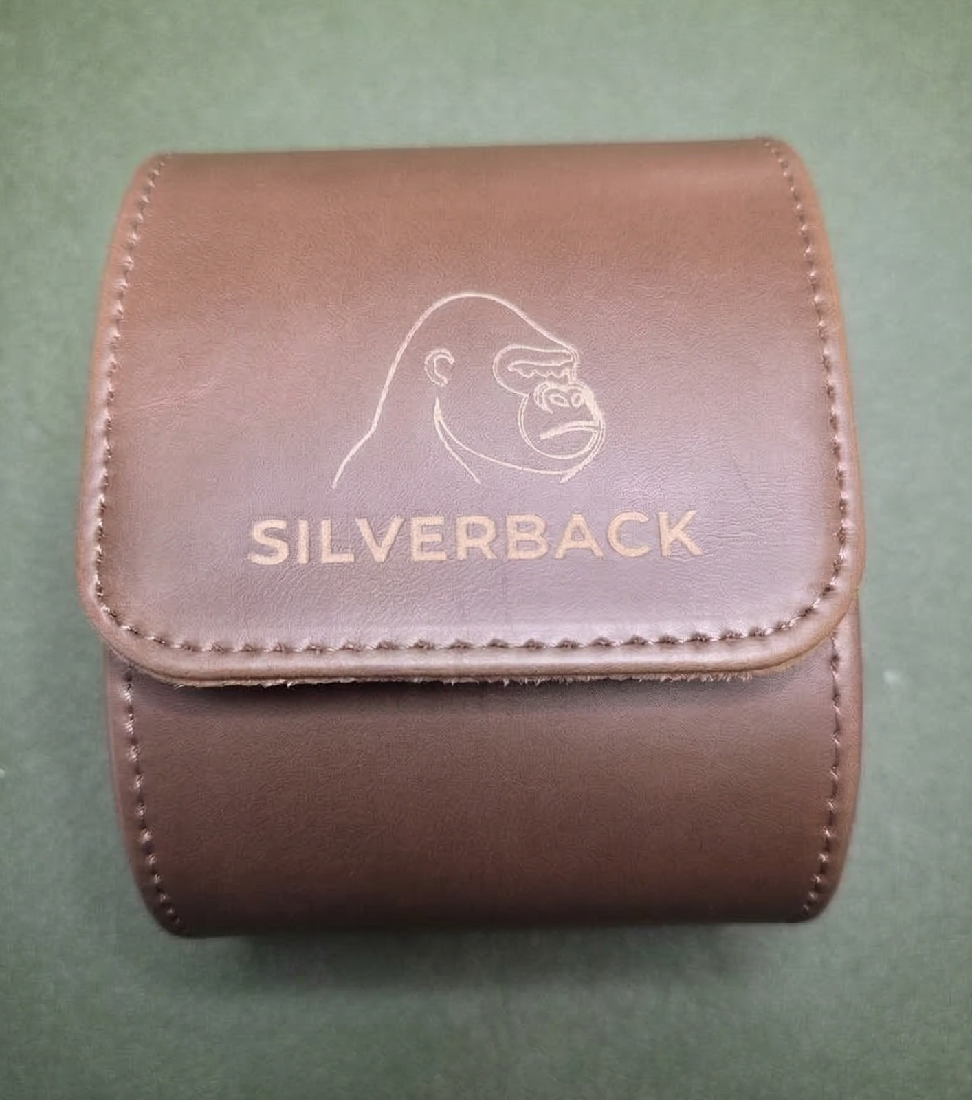 Silverback Meteor Chronograph, meteorite dial, 40m, grey suede leather strap