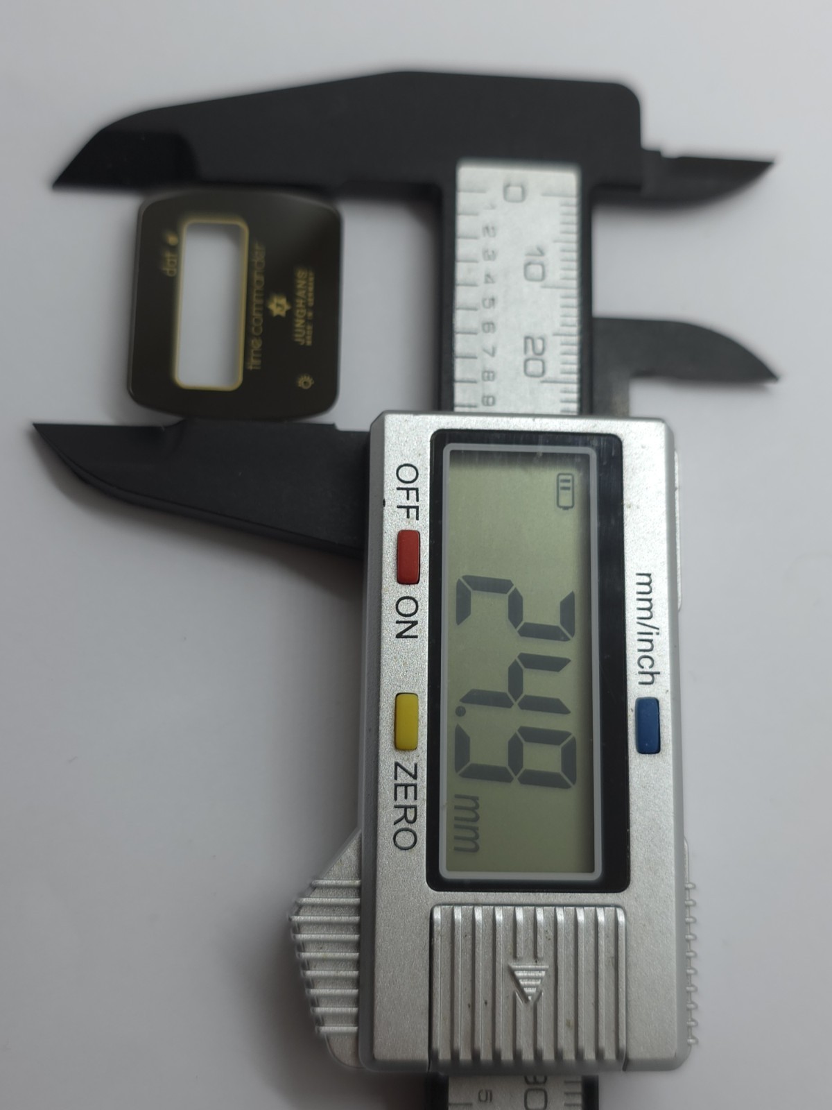 Vintage NOS NEW Junghans Time Commander Glass Only Blac Digital Watch Quartz