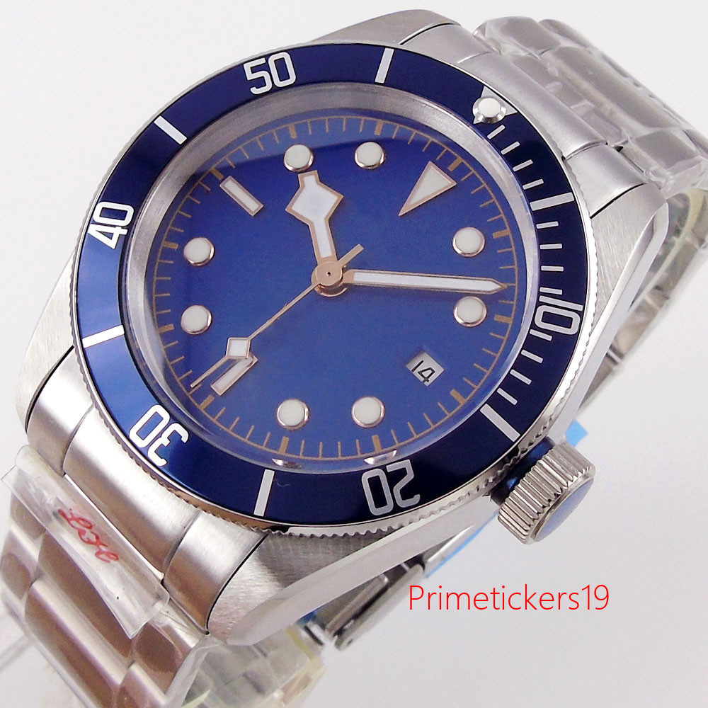 Corgeut Sterile Blue Green Dial Automatic Men Watch Date NH35A MIYOTA8215 ST1612