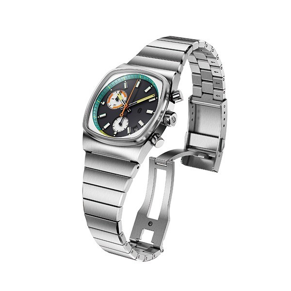 Brew Watch Co. Metric Retro Dial METRIC-BLK Quartz Chronograph New