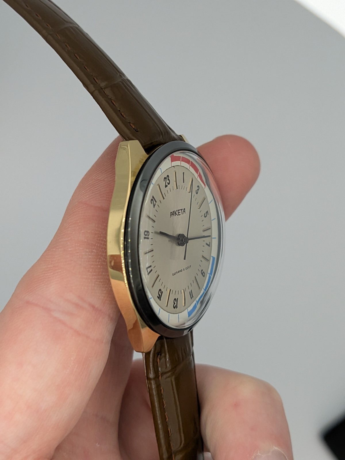 RARE Raketa 24 Hours USSR Soviet wristwatch Arctic Antarctica Polar Mechanical