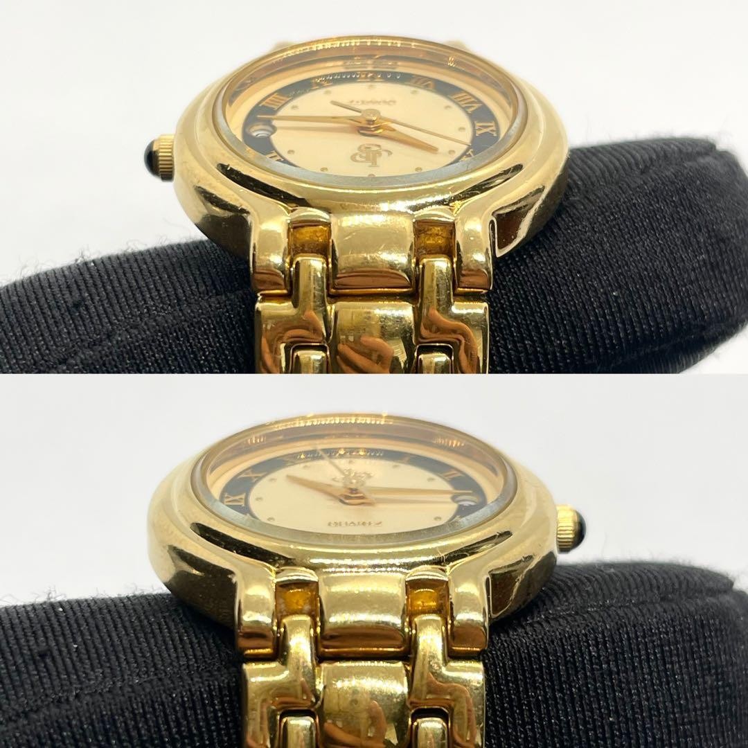 JPS Women Gold Blue Roman Date Quartz Wristwatch 24.5mm 14.5cm Authenticated