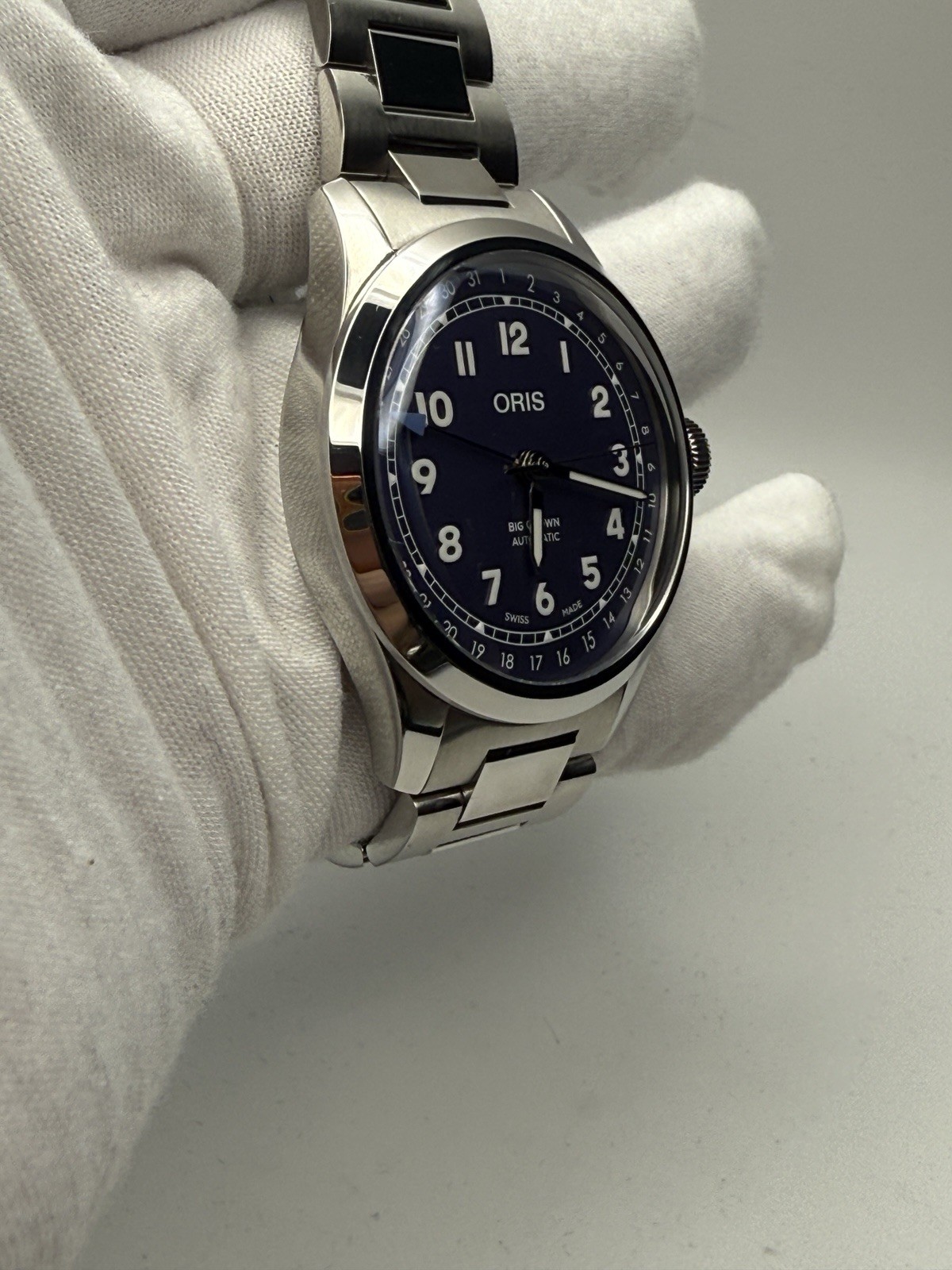 Like new, Oris Big Crown Pointer Date 40mm Purple Dial Watch