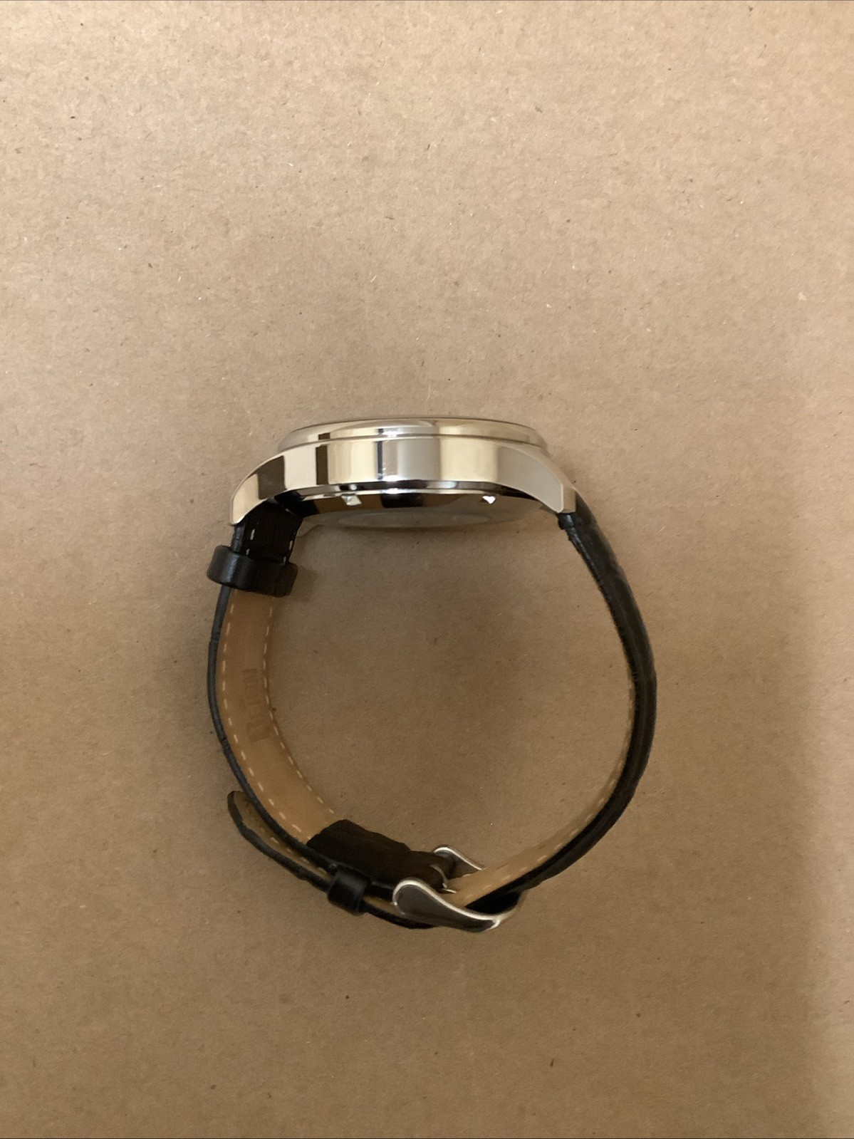 Reign Bhutan Automatic Stainless Steel Watch With Black Leather Band In Box