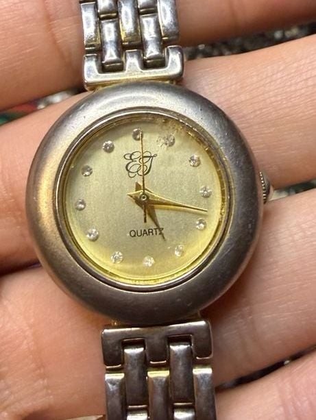EJ Etienne Aigner Women’s Two-Tone Quartz Watch with Rhinestone Markers