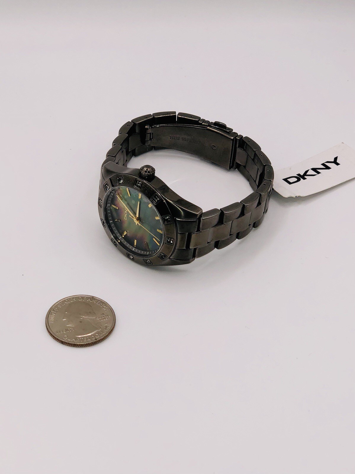 DKNY Ladies’ Jitney Quartz Watch (Model NY8662)~Dark MOP Dial~Brand New~New 🔋✅