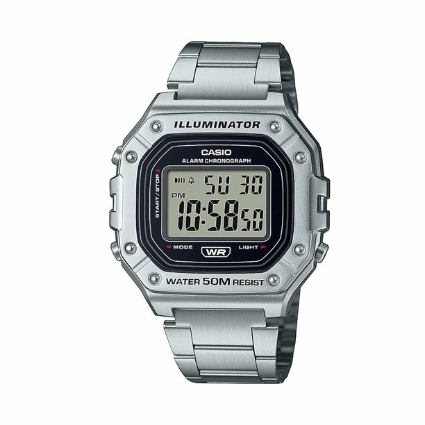 Casio W218HD-1AV, Chronograph Watch, Bracelet Band, Alarm, Illuminator