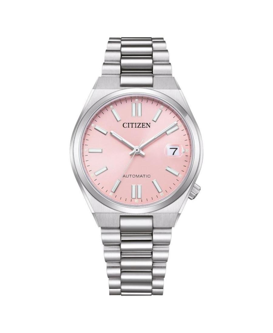 CITIZEN Men Analog Automatic Casual Watch Classic Dress Pink Dial Waterproof Rou